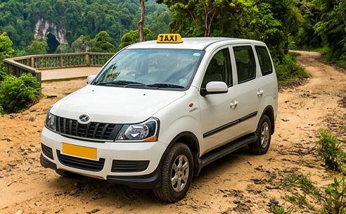 Mahindra Xylo cab for island sightseeing